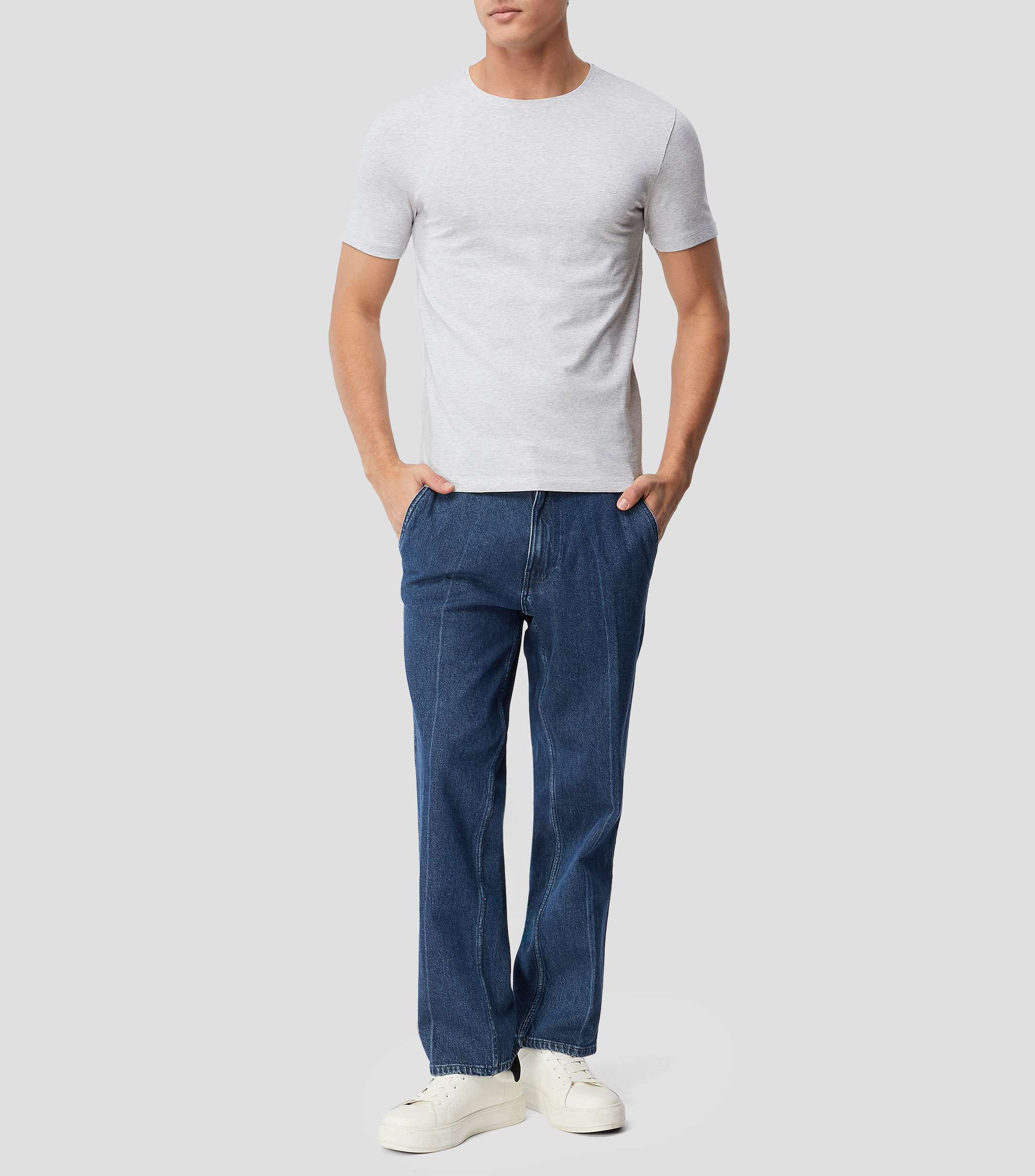 Playera cuello redondo manga corta lisa Hombre